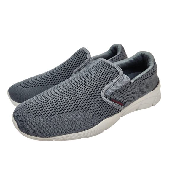 Skechers Equalizer Memory Foam Men's Slip On Sneakers Mesh Textile Gray Size 9 - Picture 1 of 8